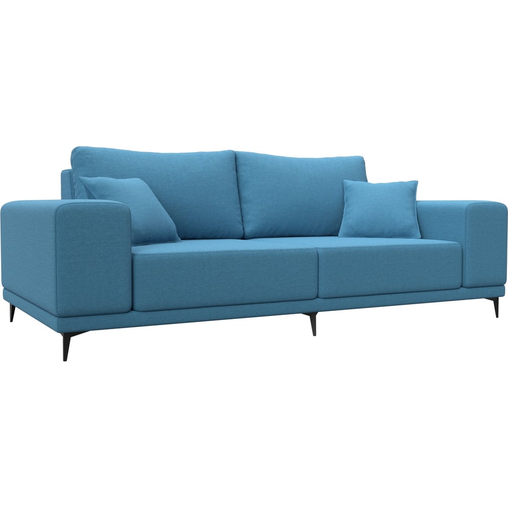 Изображение товара Диван прямой Лига диванов Льюес 123337 голубой современный стиль