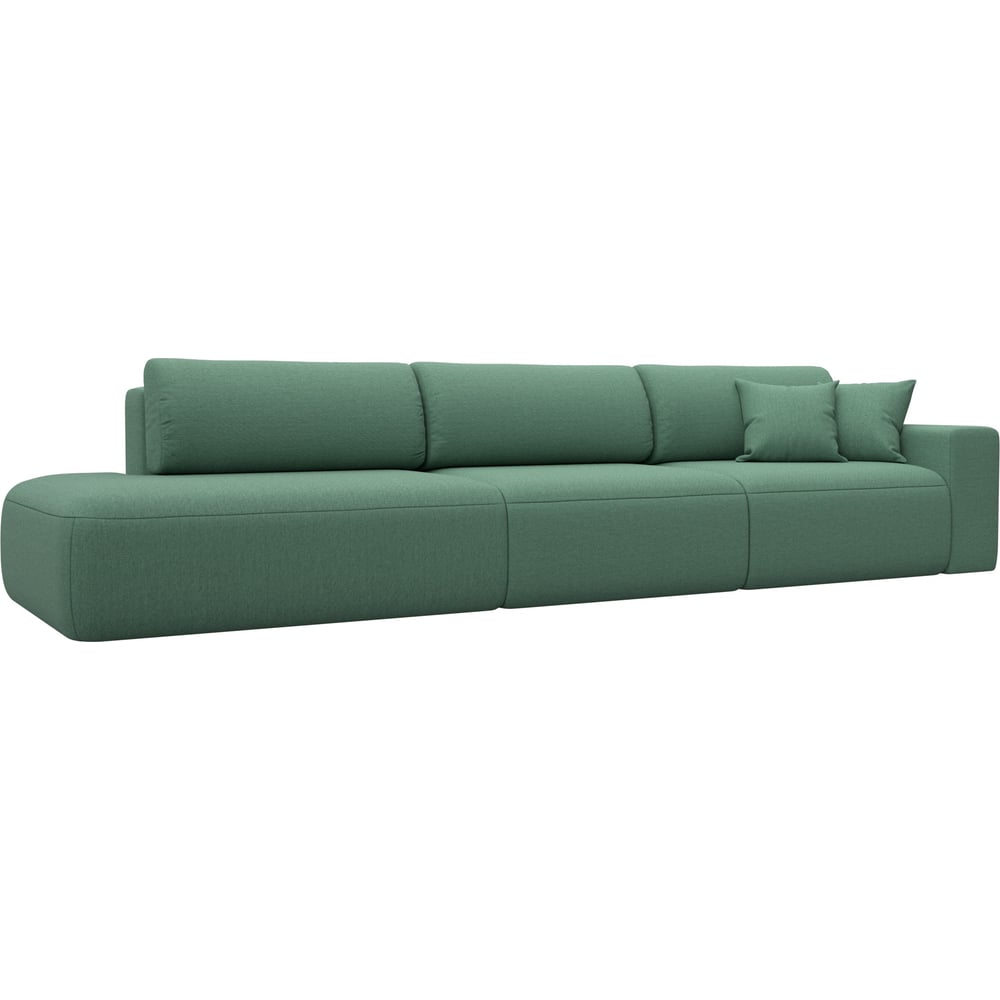 Изображение товара Диван прямой Лига диванов Лига-036 НПБ Модерн Лонг подлокотник справа зеленый