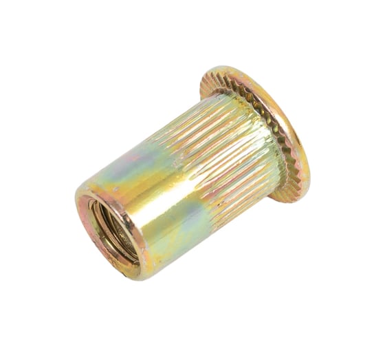 Изображение товара Заклепка гайка резьбовая винтовая SORREX стандартный бортик с рифлением М6x15 (100 штук) PZW M6 100