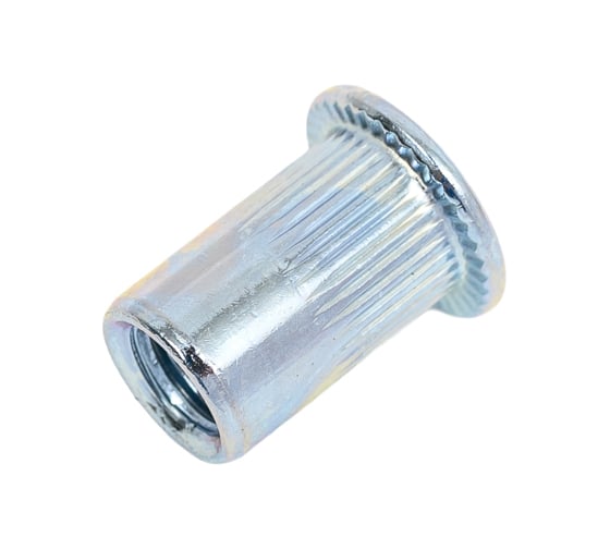 Изображение товара Заклепка гайка резьбовая винтовая SORREX стандартный бортик с рифлением М6x15 (100 штук) PZW-W M6 100