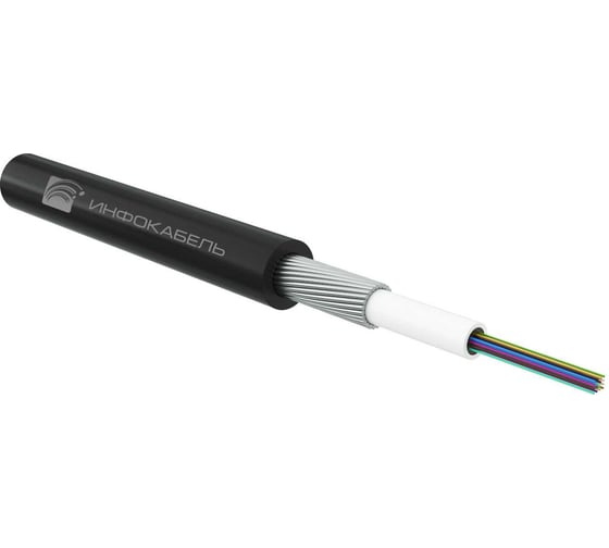 Изображение товара Кабель оптический ИНФОКАБЕЛЬ (бухта 100 метров) ВОК ( 2,7кН) ОМЗКГЦ- 4 ОВ