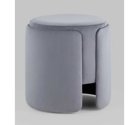 Изображение товара Пуф круглый Стул Груп Taks велюр, серый LV-108-H14