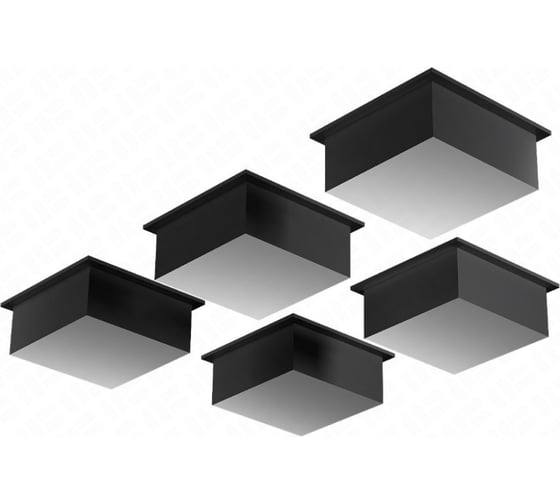 Изображение товара Светодиодный светильник MB Light MBL Домино-5x6-830-0-В1-RAL9005-90x90x40-44-0-3- (АА0185) 5030001