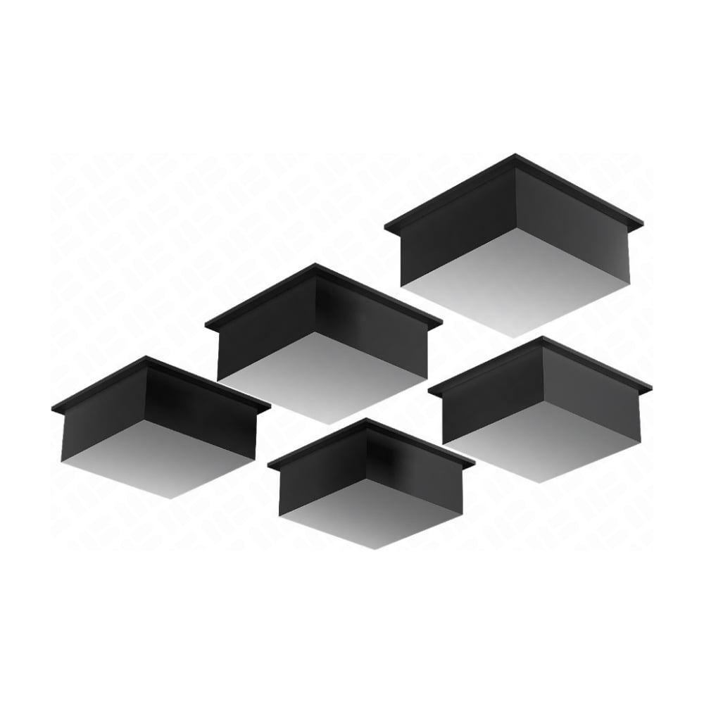 Изображение товара Светодиодный потолочный светильник Домино 5x6 IP44 черный 14 Вт белый акрил