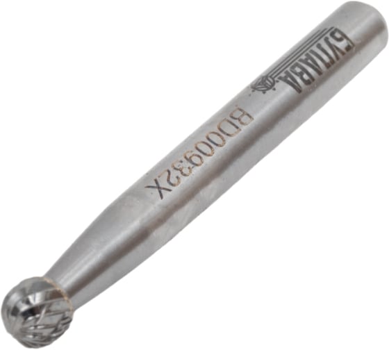 Изображение товара Бор-фреза БУЛАВА сферическая твердосплавная 6x5x6x50 мм, насечка ДВ BD00932X