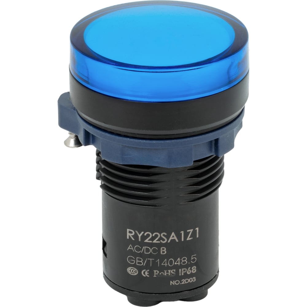 Изображение товара Световой индикатор CONTA синий рассеиватель, 220V DC, пластик 22 мм TA22SA1Z1-P/CB220V/PC 00-00011496