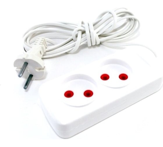 Изображение товара Электрический удлинитель Веллконт У10-446 (ШВВП) 2 входа, 3 метра, в индивидуальной упаковке 48976