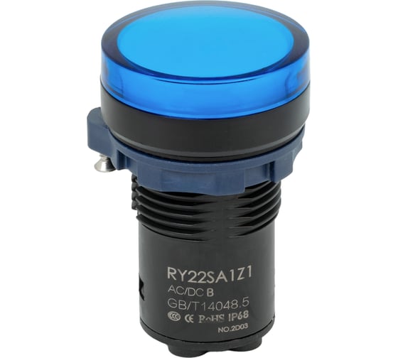 Изображение товара Световой индикатор CONTA синий рассеиватель, 24V DC, пластик, 22 мм TA22SA1Z1-P/CB9-24V/PC 00-00011491