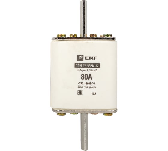 Изображение товара Плавкая вставка EKF ППН-37 400/80А габарит 2 PROxima fus-37/400/80