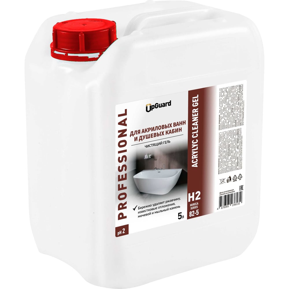 Изображение товара Чистящий гель для акриловых ванн и душевых кабин 5 л UPGUARD H2 ACRYLYC CLEANER GEL
