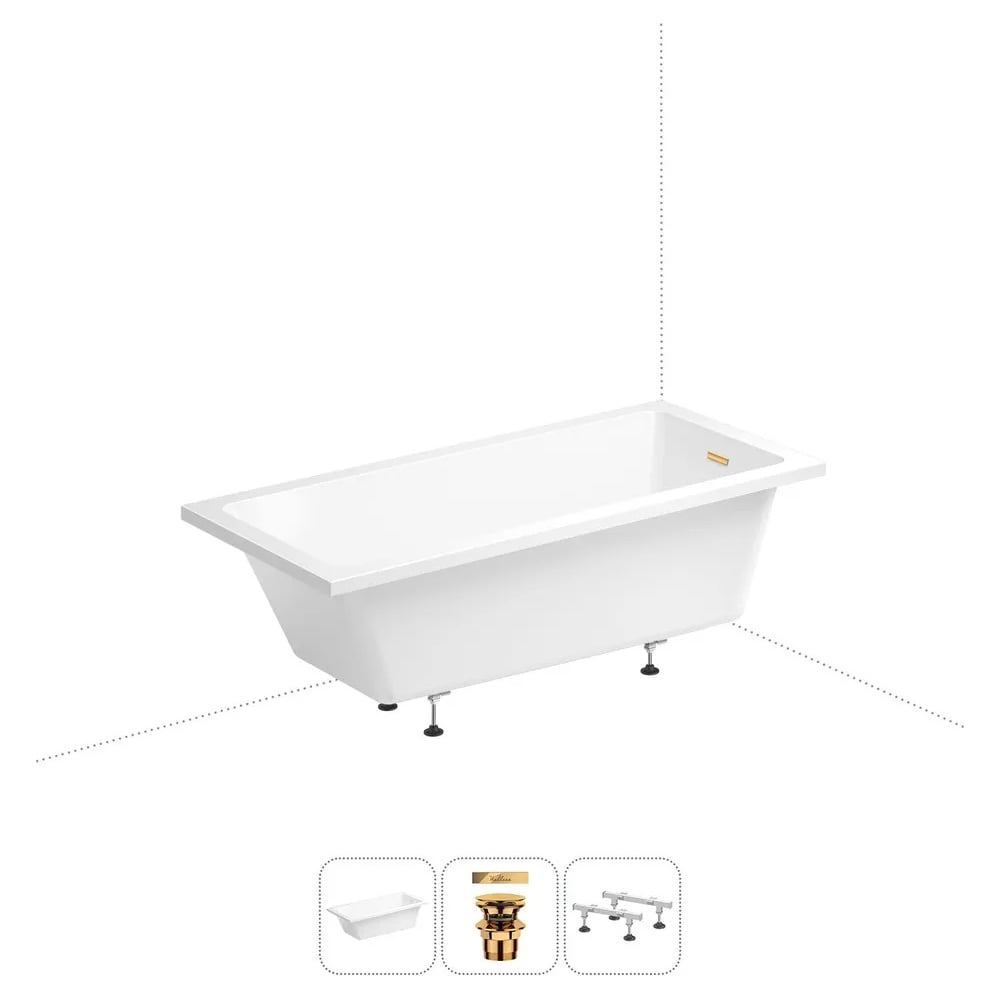 Изображение товара Акриловая ванна Wellsee FreeDom 2.0 150x80 см современный дизайн