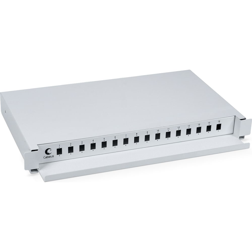 Изображение товара Оптический кросс бокс Cabeus 16 SC LC стоечный для шкафов 19"