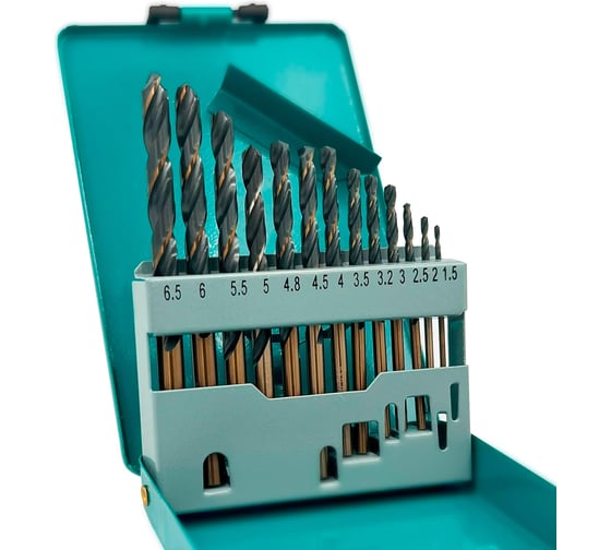 Изображение товара Набор сверл по металлу MKSS Toolbox 4427KS HSS-G 4241, DIN 338, 1.5-6.5мм, 13шт 44270013KS