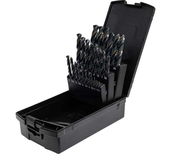 Изображение товара Набор сверл по металлу MKSS Toolbox 4427KS HSS-G 4241, DIN 338 1.0-13мм, 25шт 44270025KS