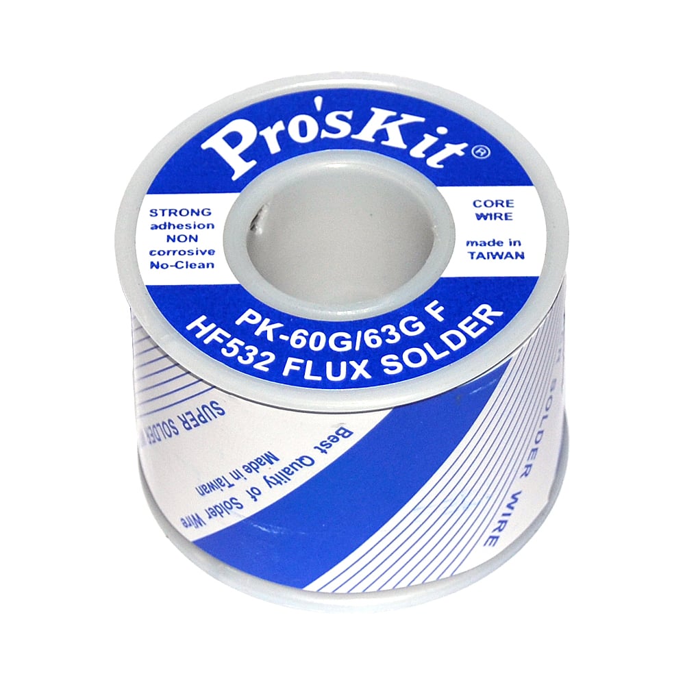Изображение товара Припой PK-63G16F Pro'sKit 1.6мм 0.25кг Sn63/Pb37 (HF532 флюс безотм.RMA) С00040298