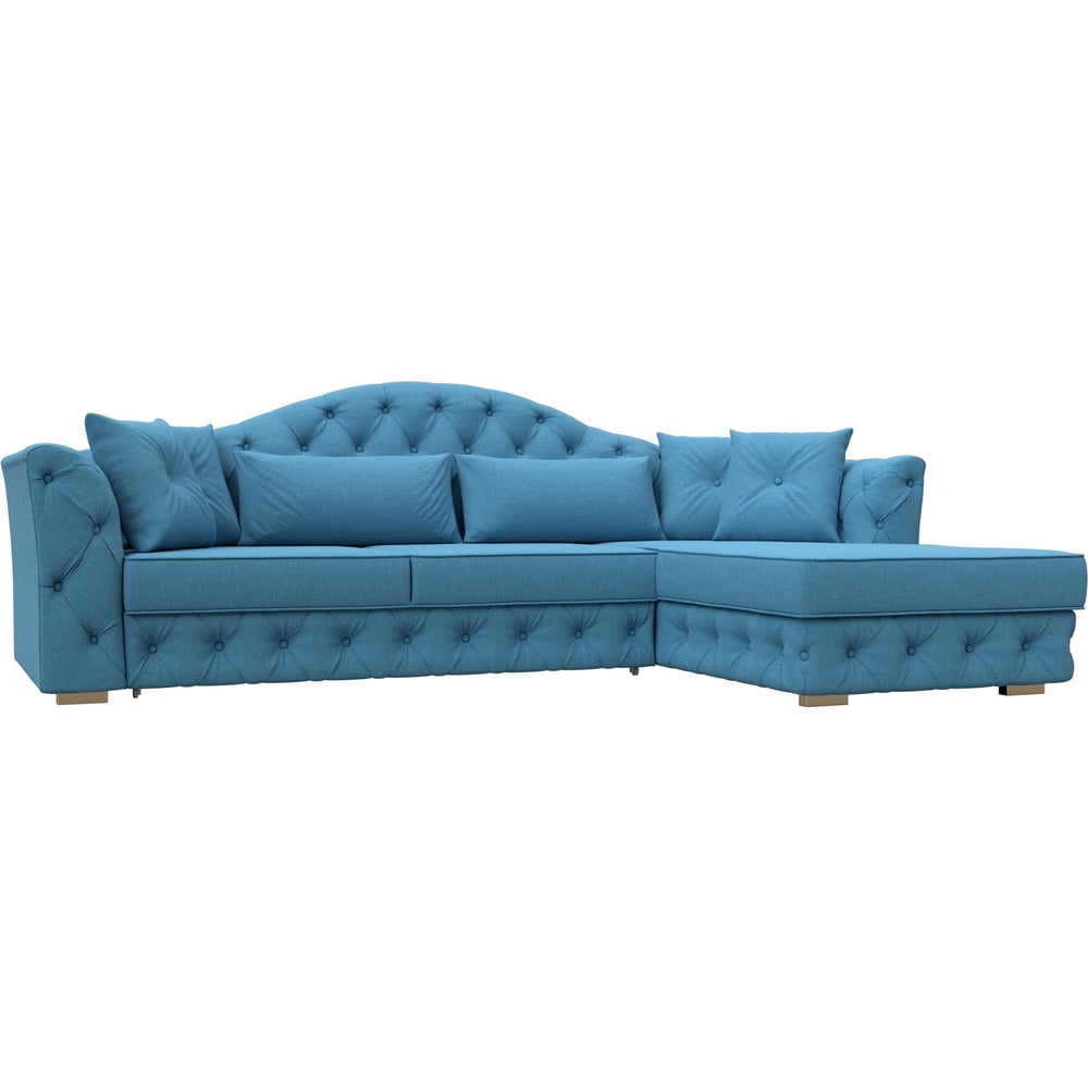 Изображение товара Угловой диван Лига диванов Артис с правым углом современный голубой