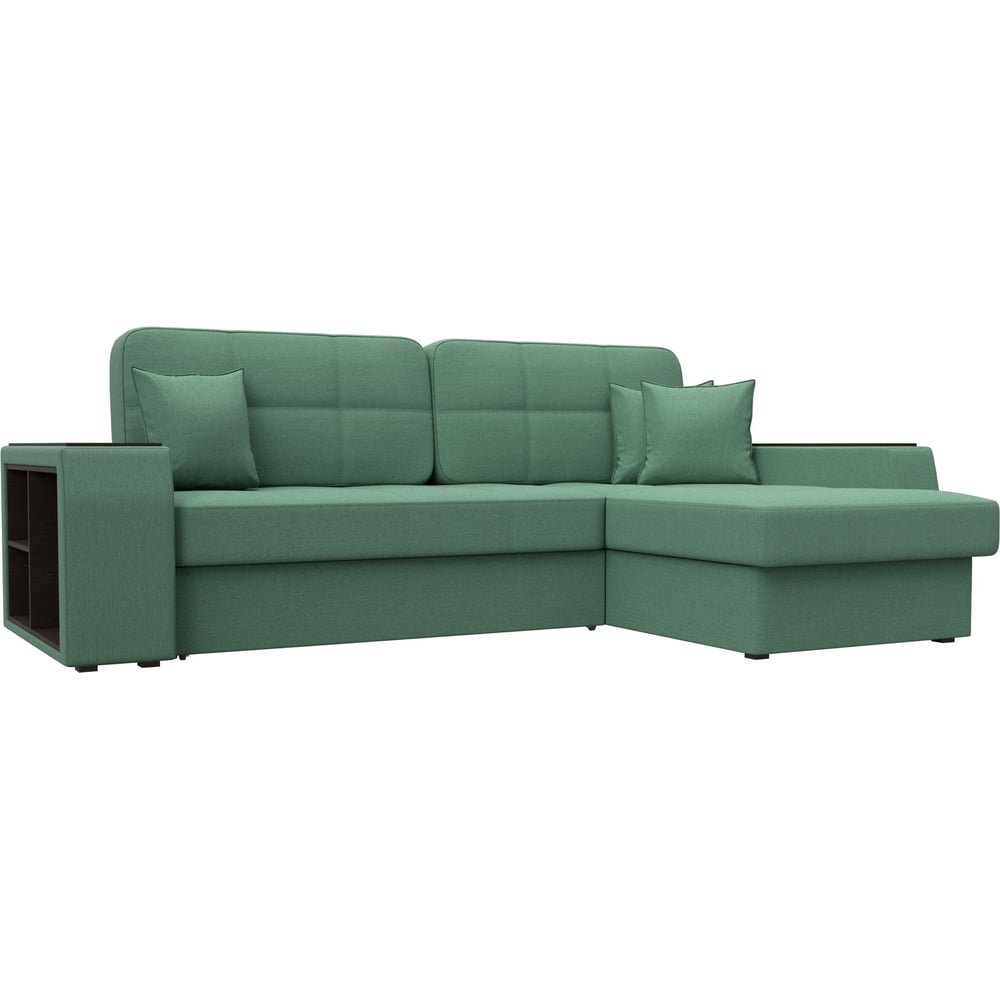 Изображение товара Угловой диван Брюссель правый с механизмом дельфин, зеленый, ДСП ЛДСП