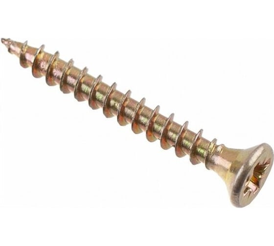 Изображение товара Универсальный саморез ЦКИ потайной, 4.5x80, желтый цинк, PZ2, 50 шт. 681400733