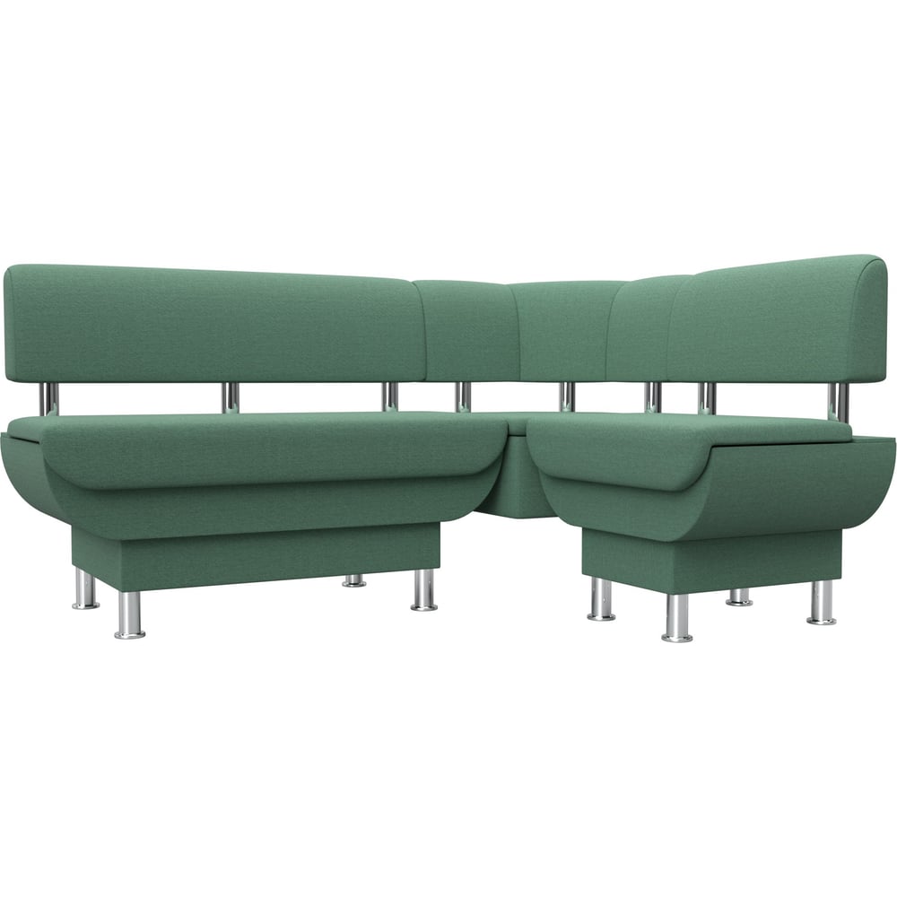 Изображение товара Угловой кухонный диван Лига диванов Альфа правый угол зеленый современный стиль