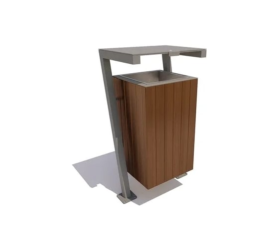 Изображение товара Урна 7 скамеек Гамма, RAL 7016, сосна, палисандр 67098/ГАММА/7016/С_ПАЛ