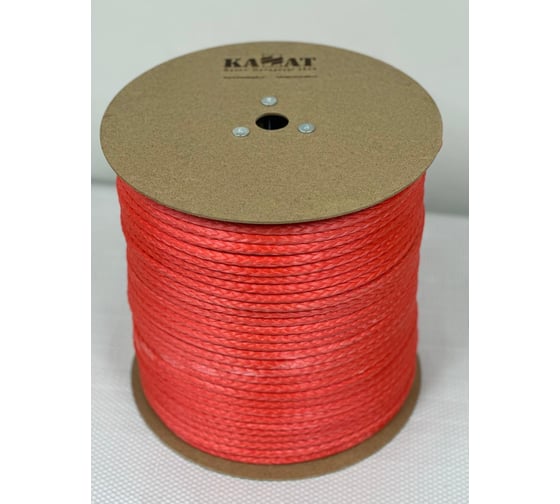 Изображение товара Канат Ультра СВМПЭ ОАО КАНАТ ø6мм сверхвысокомолекулярный полиэтиленовый плетеный 8/12 прядный, катушка, 100м 4010120006