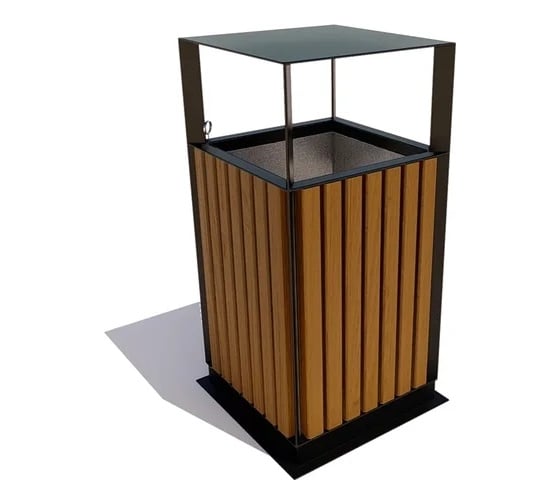 Изображение товара Урна-пепельница 7 скамеек Эстет, сосна, тик 67100/ЭСТ_ПЕП/9005/C_ТИК