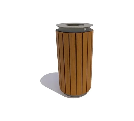 Изображение товара Урна 7 скамеек Тубус сосна, тик 67102/ТУБУС/C_ТИК