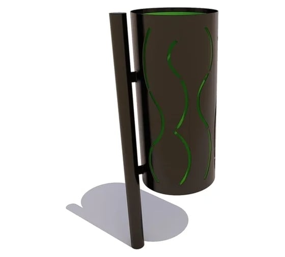 Изображение товара Уличная урна 7 скамеек Сириус 67093/СИРИУС/9005