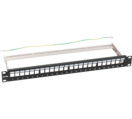 Изображение товара Наборная патч-панель NTSS PREMIUM для 24 разъемов типа Keystone UTP/FTP NTSS-RP-PM-1U-24-KJ-R