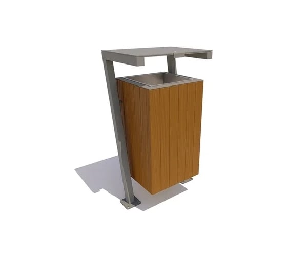 Изображение товара Урна 7 скамеек Гамма, RAL 7016, сосна, тик 67098/ГАММА/7016/C_ТИК