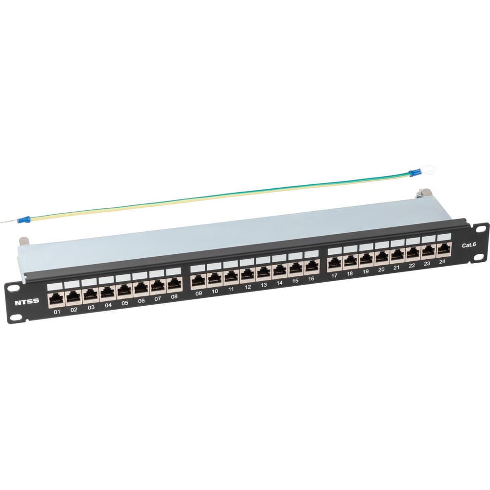 Изображение товара Патч-панель NTSS PREMIUM 1U 24 порта RJ45 FTP cat 6 с инструментом и органайзером