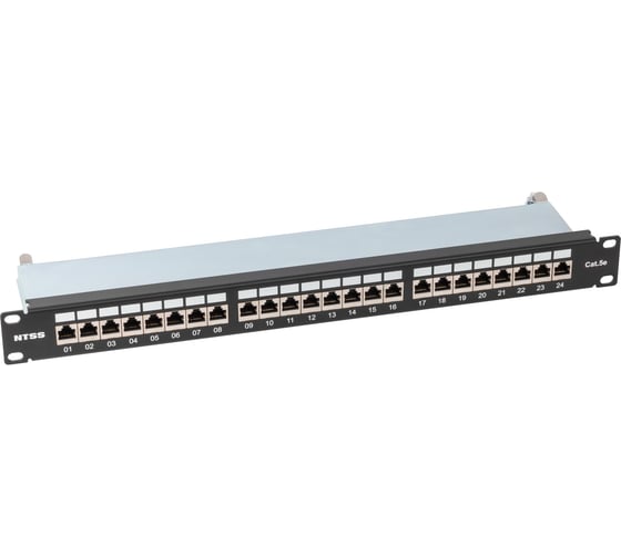 Изображение товара Патч-панель NTSS PREMIUM 1U 24 порта RJ45 FTP cat.5е, Krone IDC (инструмент в комплекте), с органайзером NTSS-PP2-PM-1U-24-FTP-RJ45-5e-K