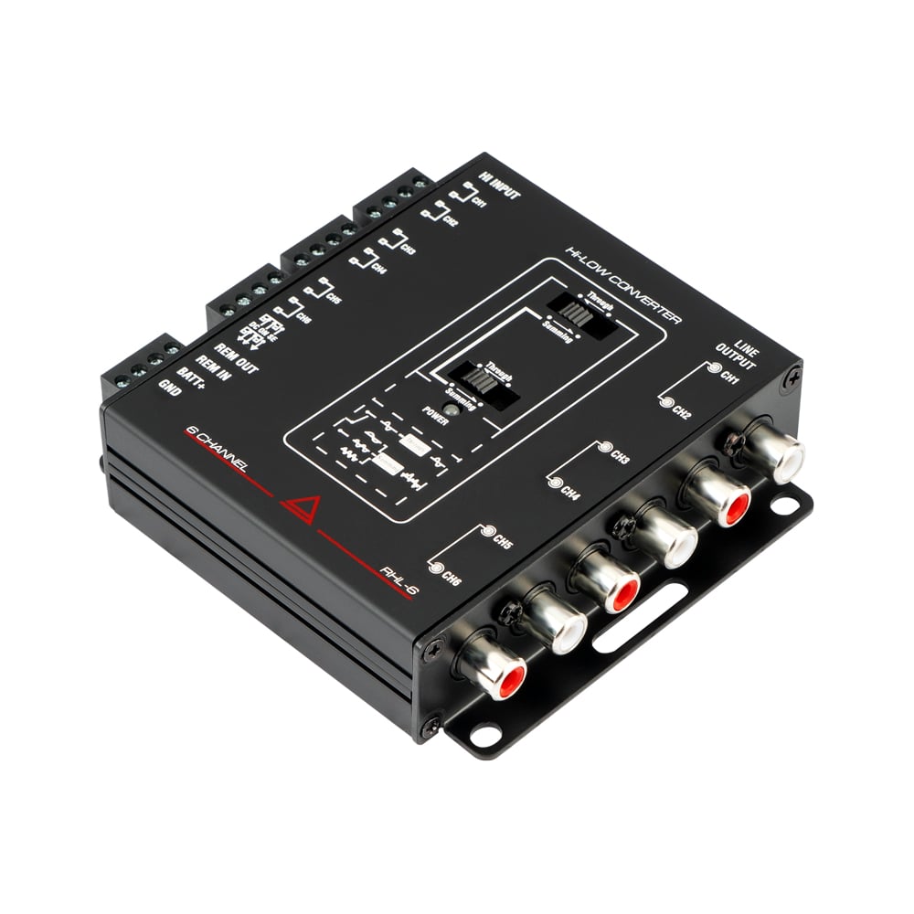 Изображение товара Адаптер высокого уровня AURA RHL-6 для преобразования сигнала RCA 12В 15В