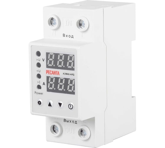 Изображение товара Регулируемый блок защиты по напряжению Ресанта АЗМ-40АРД /с дисплеем/ 61/22/30
