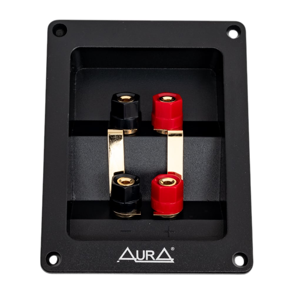 Изображение товара Терминал для подключения акустики AURA bi-wiring монтажный 90x70мм WTB-931P