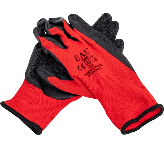 Изображение товара Перчатки синтетические Admiral Stars черный облив красные, L-XL ПР-Л308 54411490