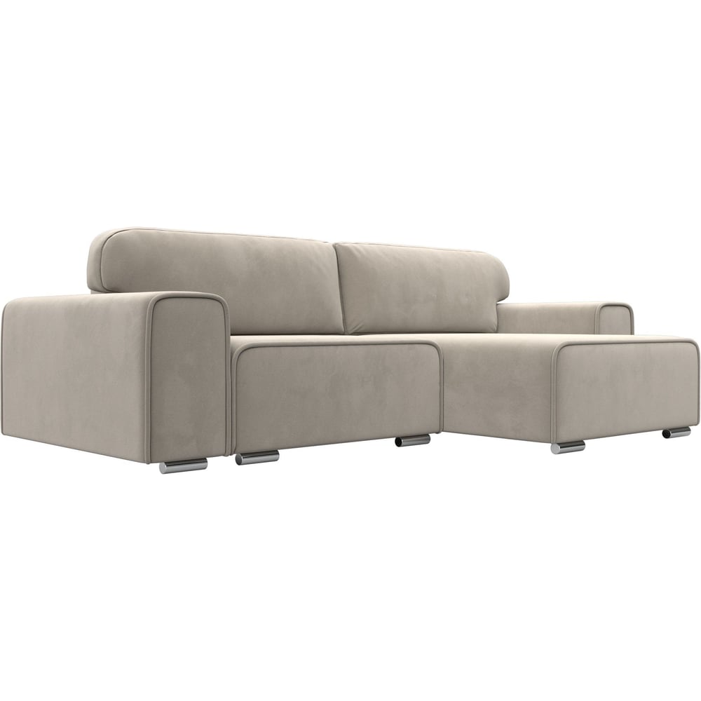 Изображение товара Угловой диван Лига диванов Лига-029 правый угол бежевый микровельвет механизм тик-так