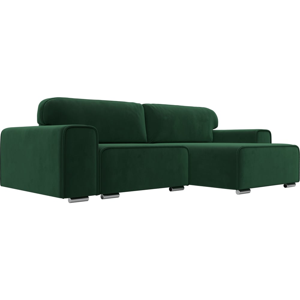 Изображение товара Угловой диван Лига-029 с механизмом тик-так, зеленый, классика