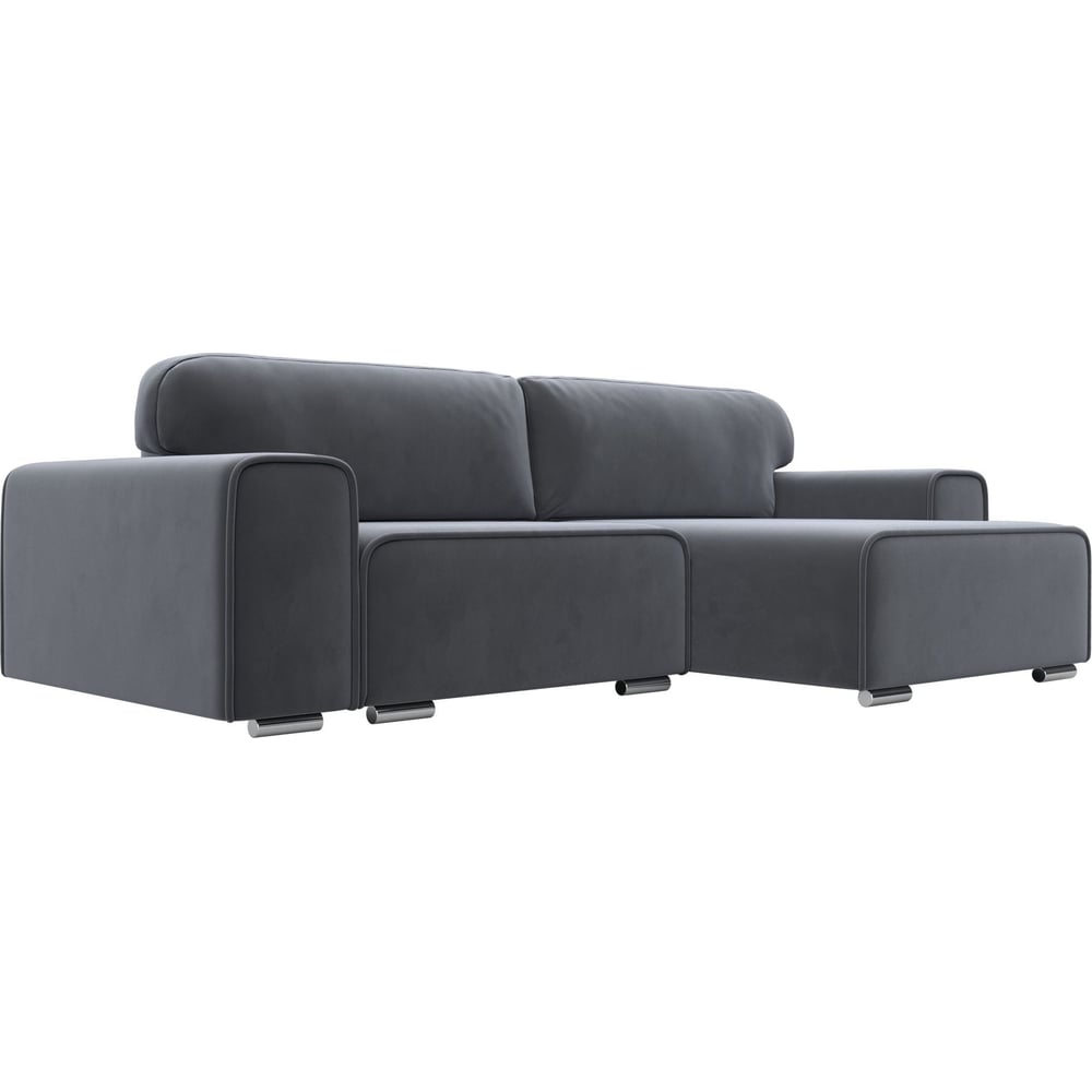 Изображение товара Угловой диван Лига диванов Лига-029 с функцией раскладки и ящиком для белья серый классика