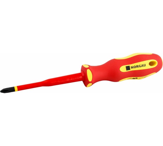 Изображение товара Диэлектрическая крестовая отвертка с тонким жалом NORGAU PH2х100 мм, тип N172- PH2х100 067074120