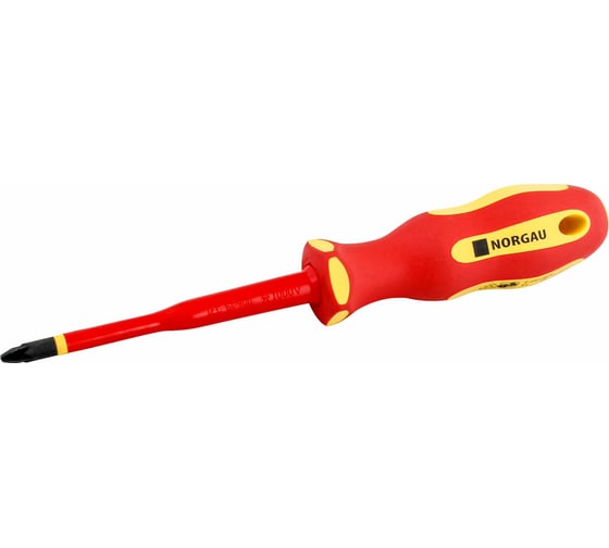 Изображение товара Диэлектрическая крестовая отвертка с тонким жалом NORGAU PZ2x100 мм), тип N172- PZ2x100 067074220