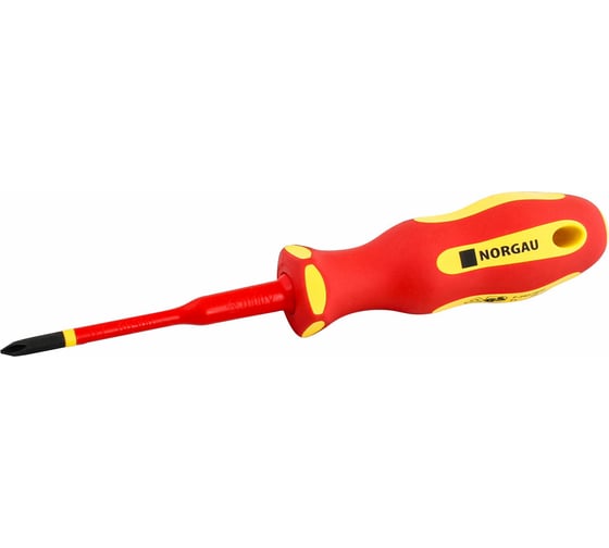 Изображение товара Диэлектрическая крестовая отвертка с тонким жалом NORGAU PH1x80 мм, тип N172- PH1x80 067074110
