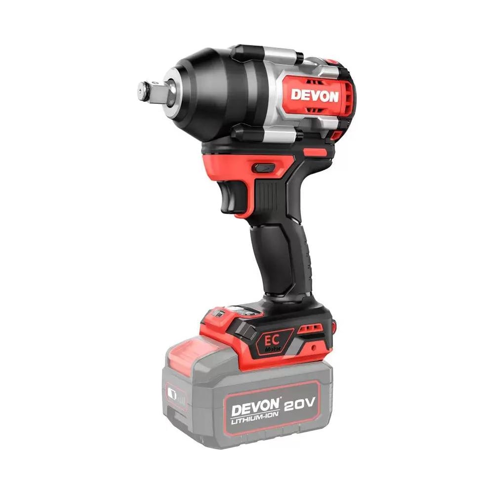 Изображение товара Аккумуляторный гайковерт DEVON 5759-LI-20 профессиональный с ударом и подсветкой