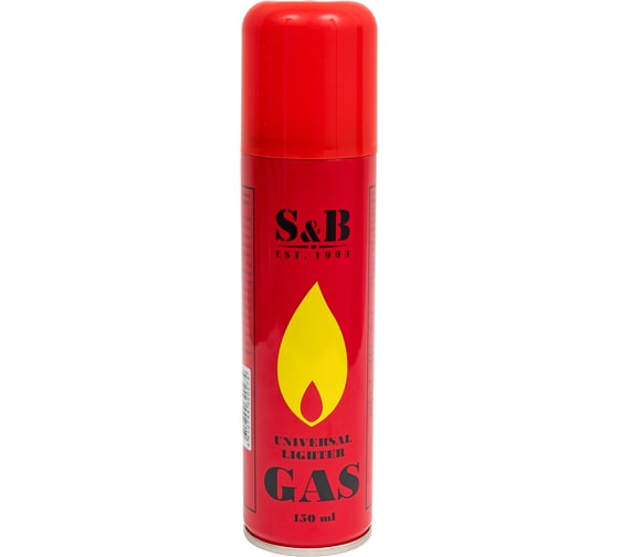 Изображение товара Газ для зажигалок S&B 150 мл, объем 210 см3 ГС 004