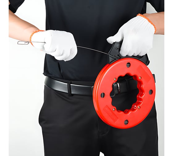 Изображение товара Стальной зонд для протяжки кабеля Electraline малый, 10м, 3x1,3мм 61062