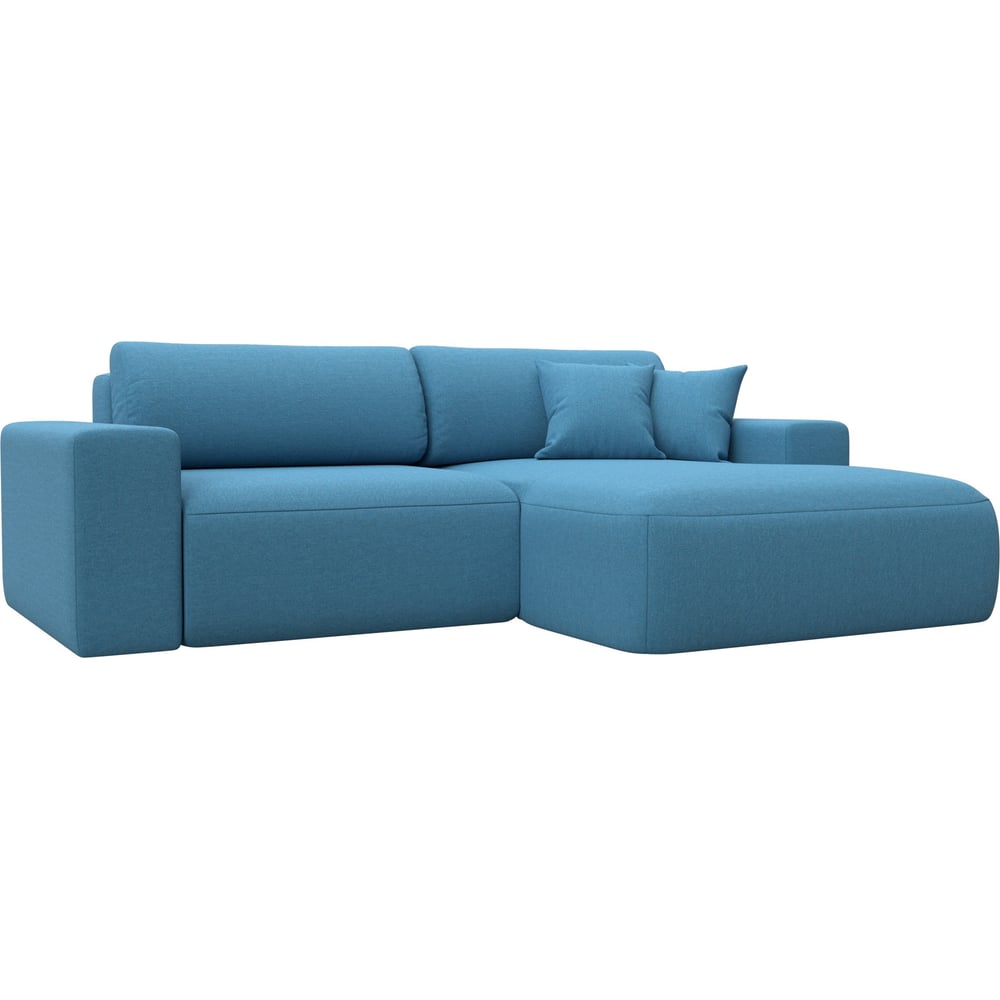 Изображение товара Угловой диван Лига-036 НПБ Классик правый с ящиком и раскладкой голубой