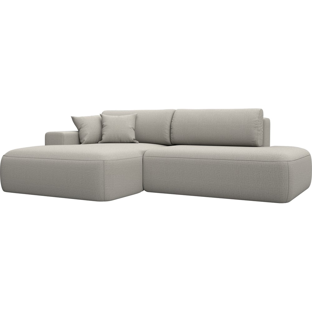 Изображение товара Угловой диван Лига-036 Модерн левый угол бежевый с ящиком и подлокотниками