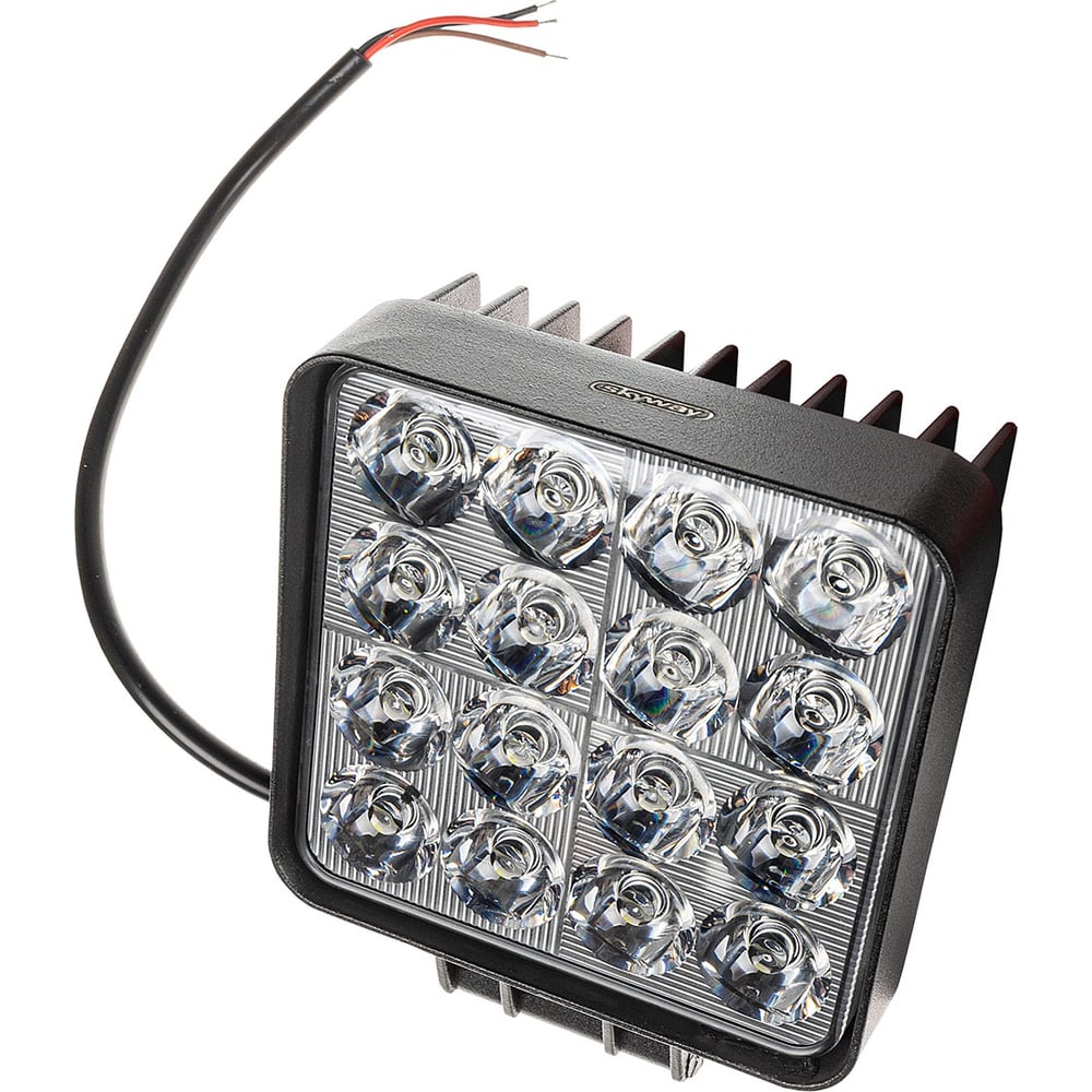 Изображение товара Фара светодиодная SKYWAY OFF ROAD 107 107(126) 50мм квадратная 12V/24V 48W 6000К 16 диодов SPOT FLASH S07201134