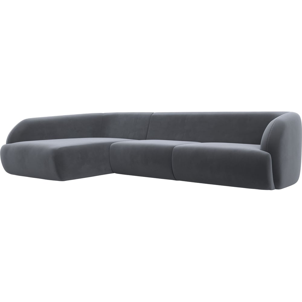 Изображение товара Угловой диван Лига диванов Лига-041 левый угол серый велюровый классика