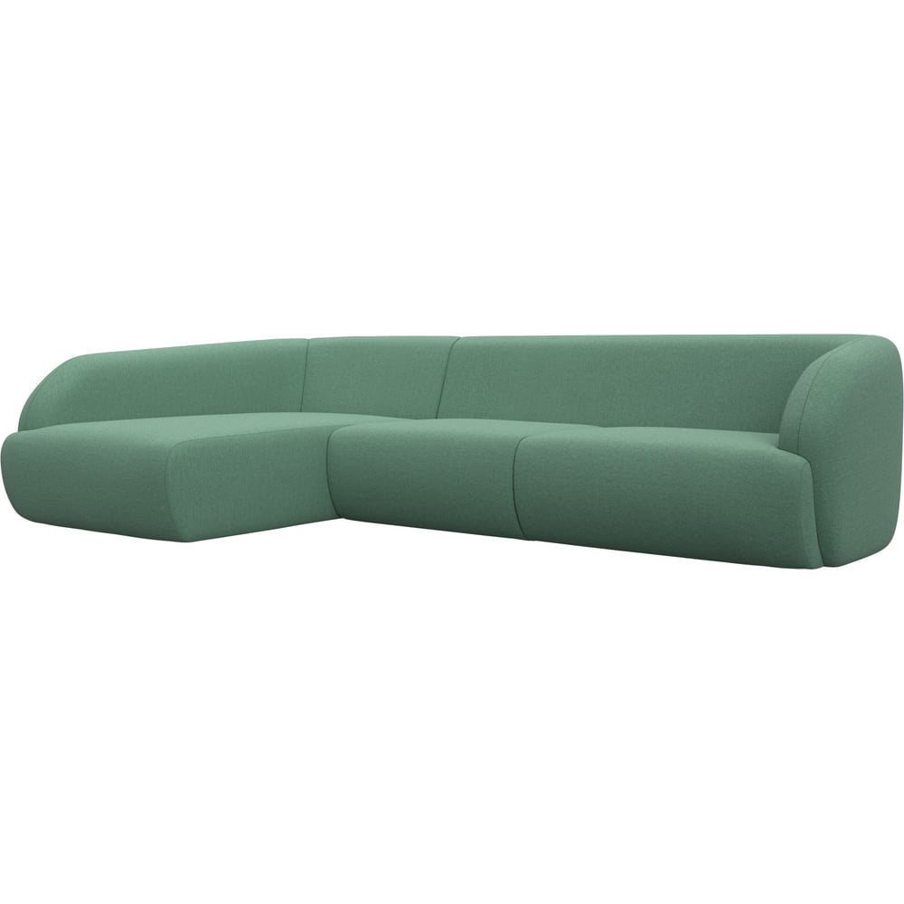 Изображение товара Угловой диван Лига диванов Лига-041 с левым углом зеленый классика